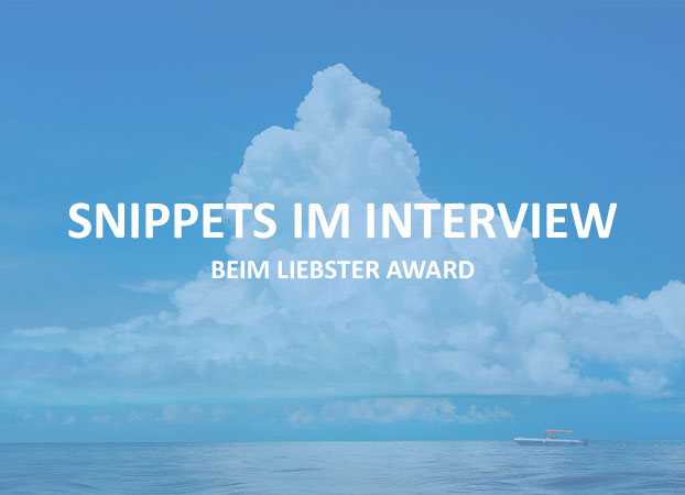 Snippets im Interview beim "Liebster Award"